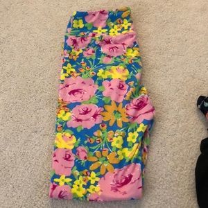 One size floral legging